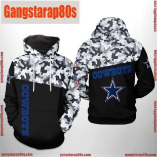 NFL Dallas Cowboys Camo Veteran Team 3D Printed Hoodie Shirt