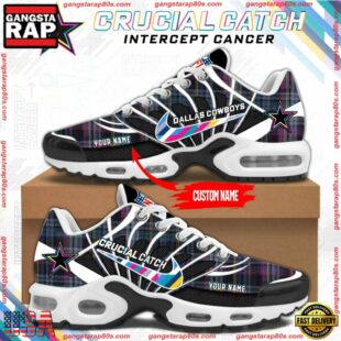 NFL Dallas Cowboys Crucial Catch Intercept Cancer Air Max Plus Shoes Sneaker