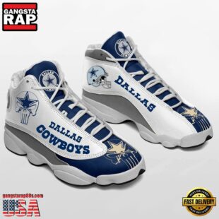 NFL Dallas Cowboys Punisher Skull Air Jordan 13 Sneaker Shoes - Gift For Fans