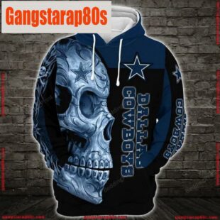 NFL Dallas Cowboys Skull 3D Hoodie Shirt