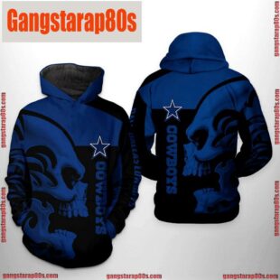 NFL Dallas Cowboys Skull 3D Printed Hoodie Shirt