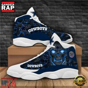 NFL Dallas Cowboys Skull Air Jordan 13 Shoes - Gift For Fans