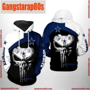 NFL Dallas Cowboys Skull Punisher Team 3D Printed Hoodie Shirt