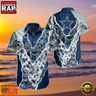 NFL Dallas Cowboys Summer Hawaiian Floral Shirt