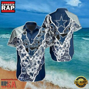 NFL Dallas Cowboys Summer Hawaiian Floral Shirt