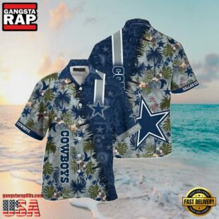 NFL Dallas Cowboys Summer Hawaiian Shirt Tropical Paradise Design