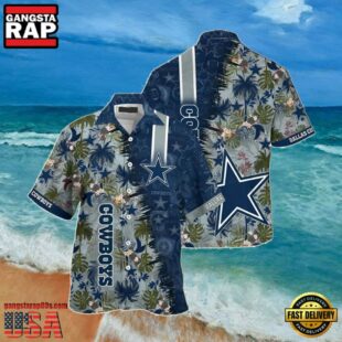 NFL Dallas Cowboys Summer Hawaiian Shirt Tropical Paradise Design