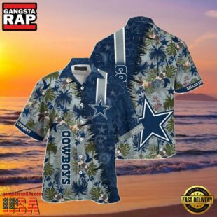 NFL Dallas Cowboys Summer Hawaiian Shirt Tropical Paradise Design