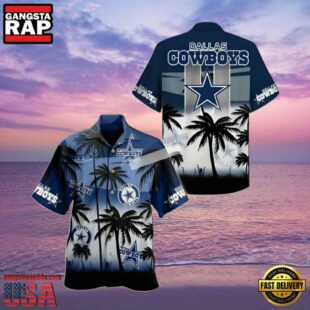 NFL Dallas Cowboys Summer Hawaiian Shirt Womens Coconut Tree