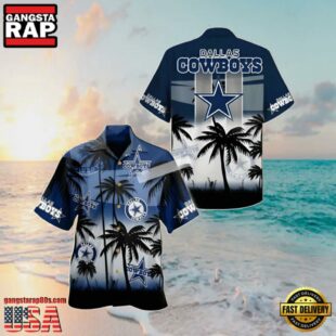 NFL Dallas Cowboys Summer Hawaiian Shirt Womens Coconut Tree