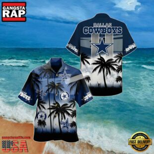 NFL Dallas Cowboys Summer Hawaiian Shirt Womens Coconut Tree