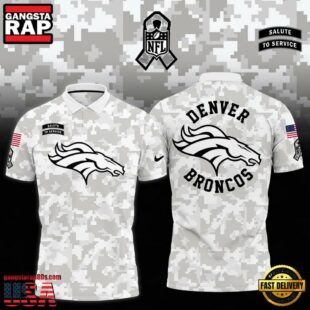 NFL Denver Broncos Camo 2024 Salute to Service Polo Shirt