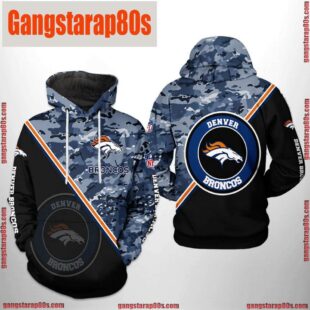 NFL Denver Broncos Camo Team 3D Printed Hoodie Shirt