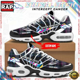 NFL Denver Broncos Crucial Catch Intercept Cancer Air Max Plus Shoes Sneaker