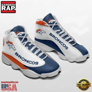 NFL Denver Broncos Football Team Air Jordan 13 Sneaker Shoes - Gift For Fans