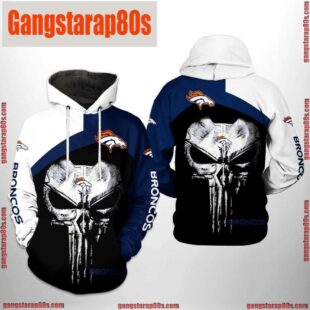 NFL Denver Broncos Skull Punisher Team 3D Printed Hoodie Shirt