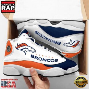 NFL Denver Broncos Team Air Jordan 13 Sneaker Shoes - Gift For Fans