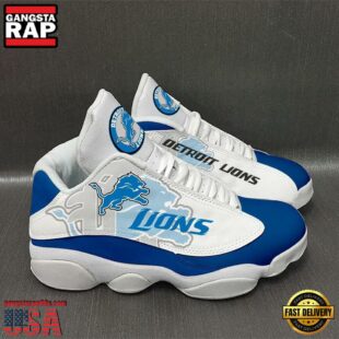 NFL Detroit Lions Air Jordan 13 Sneaker Shoes - Gift For Fans