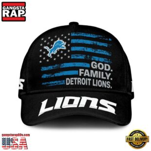 NFL Detroit Lions American Flag Classic Cap