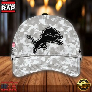 NFL Detroit Lions Camo 2024 Salute to Service Baseball Cap