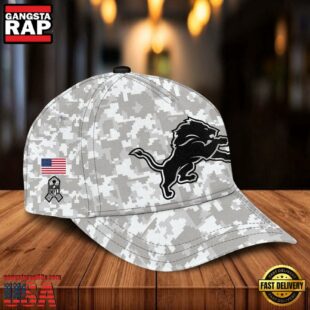 NFL Detroit Lions Camo 2024 Salute to Service Baseball Cap