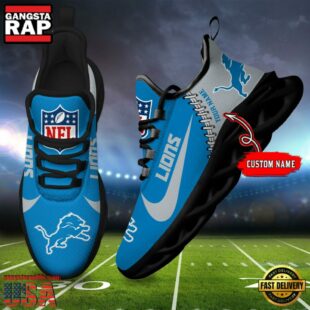 NFL Detroit Lions Football Team Design Max Soul Shoes, Football New Sneaker Shoes