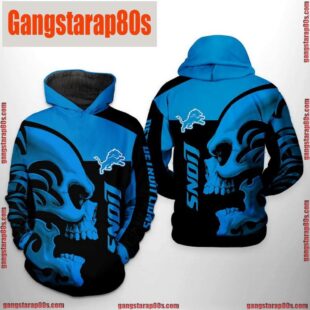 NFL Detroit Lions Skull 3D Printed Hoodie Shirt