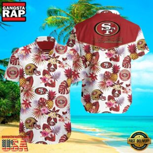 NFL Francisco 49ers Hawaiian Shirt Pineapple And Floral Motifs