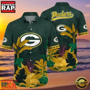 NFL Green Bay Packers Aloha Shirt Flower Hawaiian Style