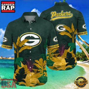 NFL Green Bay Packers Aloha Shirt Flower Hawaiian Style