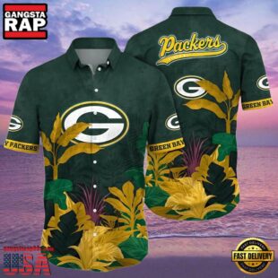 NFL Green Bay Packers Aloha Shirt Flower Hawaiian Style