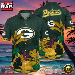 NFL Green Bay Packers Aloha Shirt Flower Hawaiian Style