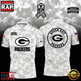 NFL Green Bay Packers Camo 2024 Salute to Service Polo Shirt