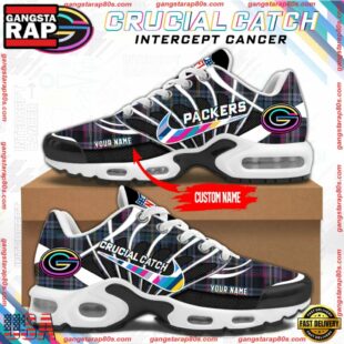 NFL Green Bay Packers Crucial Catch Intercept Cancer Air Max Plus Shoes Sneaker