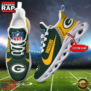 NFL Green Bay Packers Football Team Design Max Soul Shoes, Football New Sneaker Shoes