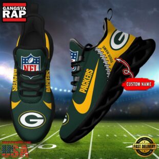 NFL Green Bay Packers Football Team Design Max Soul Shoes, Football New Sneaker Shoes