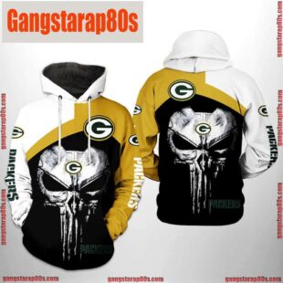 NFL Green Bay Packers Skull Punisher Team 3D Printed Hoodie Shirt