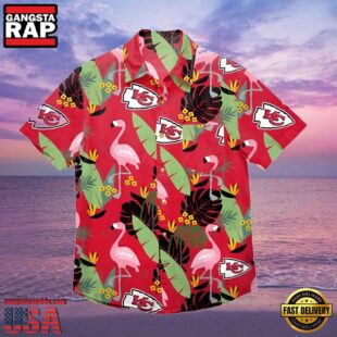 NFL Hawaiian Chiefs Shirt Flamingo Banana Leaf