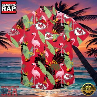 NFL Hawaiian Chiefs Shirt Flamingo Banana Leaf