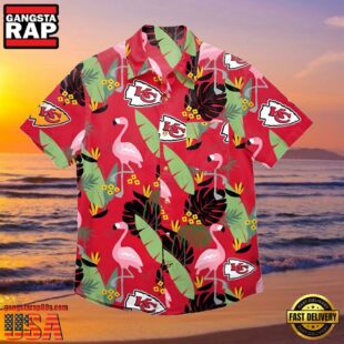 NFL Hawaiian Chiefs Shirt Flamingo Banana Leaf