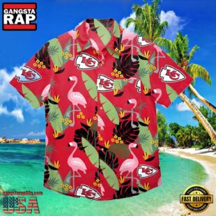 NFL Hawaiian Chiefs Shirt Flamingo Banana Leaf