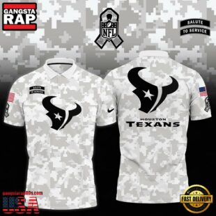 NFL Houston Texans Camo 2024 Salute to Service Polo Shirt