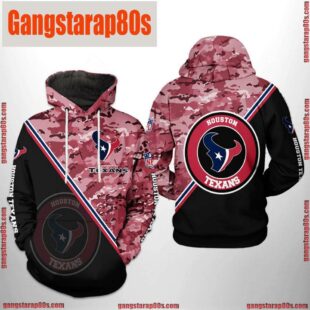 NFL Houston Texans Camo Team 3D Printed Hoodie Shirt