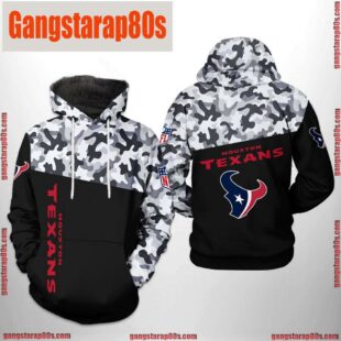 NFL Houston Texans Camo Veteran Team 3D Printed Hoodie Shirt