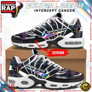 NFL Houston Texans Crucial Catch Intercept Cancer Air Max Plus Shoes Sneaker