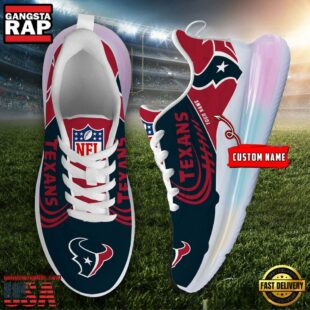 NFL Houston Texans Custom Rainbow Atmospheric Cushion Running Shoes, Women's Sneaker