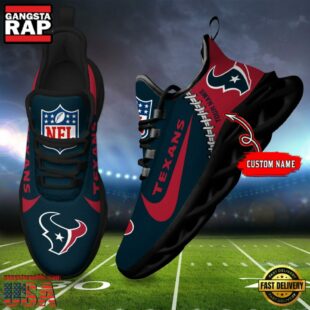 NFL Houston Texans Football Team Design Max Soul Shoes, Football New Sneaker Shoes