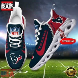 NFL Houston Texans Football Team Design Max Soul Shoes, Football New Sneaker Shoes