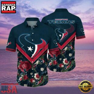 NFL Houston Texans Hawaiian Shirt Floral Aloha