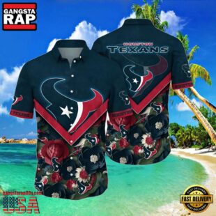 NFL Houston Texans Hawaiian Shirt Floral Aloha